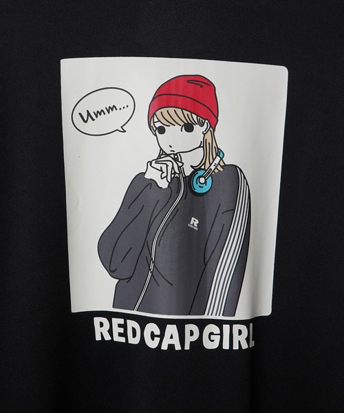24SS【RED CAP GIRL】セットアップ対応 ビッグシルエット バックプリント 袖ライン ジャージトラックジャケット（ジャージ）｜Red Cap Girl（レッドキャプガール）