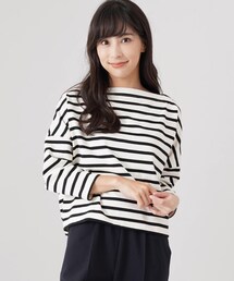 ◆天竺ボーダーショート丈プルオーバー