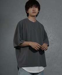 【MinoriTY】梨地ビッグドルマンスリットトレーナー ロンT 長袖カットソー メンズ 春服 スウェット ビッグシルエット ルーズフィット オーバーサイズ 長袖Tシャツ プルオーバー