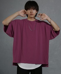 【MinoriTY】梨地ビッグドルマンスリットトレーナー ロンT 長袖カットソー メンズ 春服 スウェット ビッグシルエット ルーズフィット オーバーサイズ 長袖Tシャツ プルオーバー