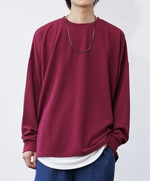 MinoriTY | 【MinoriTY】梨地ビッグドルマンスリットトレーナー ロンT 長袖カットソー メンズ 秋服 スウェット(Tシャツ/カットソー)