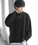 MinoriTY（マイノリティ）の「【MinoriTY】梨地ビッグドルマンスリットトレーナー ロンT 長袖カットソー メンズ 秋服 スウェット（Tシャツ/カットソー・L）」