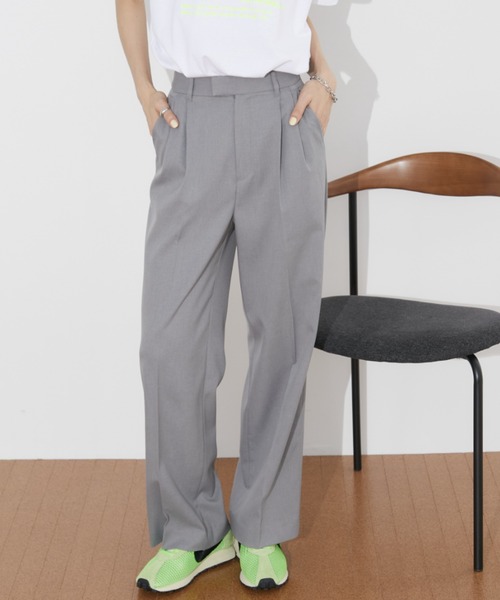 Auntie Rosa Holiday（アンティローザホリデー）の「【骨格ナチュラル】【ポリエステルツイル】タックワイドパンツ（スラックス・レディース・イエロー/ベージュ/トップグレー/ブラック/ライトグレー・マルチサイズ）」の17枚目の写真