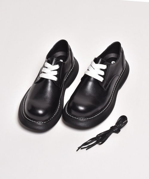 SVEC（シュベック）の「ボリュームソール 3ホール レースアップシューズ（ドレスシューズ・メンズ・ブラック・40/41/42/43/44）」の12枚目の写真