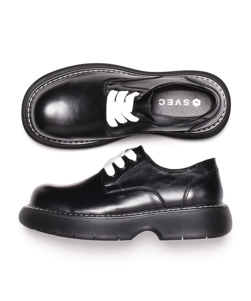 SVEC（シュベック）の「ボリュームソール 3ホール レースアップシューズ（ドレスシューズ・メンズ・ブラック・40/41/42/43/44）」の9枚目の写真