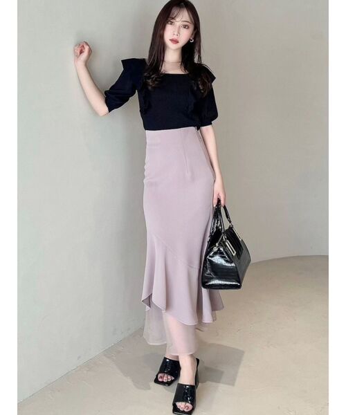 RESEXXY（リゼクシー）の「クロコライクスクエアバッグ（ハンドバッグ・レディース・ブラック/ベージュ/アイボリー・FREE）」の12枚目の写真