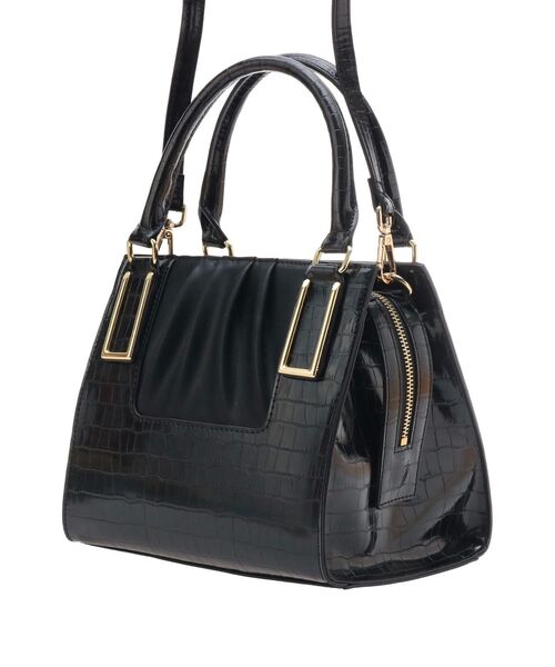 RESEXXY（リゼクシー）の「クロコライクスクエアバッグ（ハンドバッグ・レディース・ブラック/ベージュ/アイボリー・FREE）」の9枚目の写真