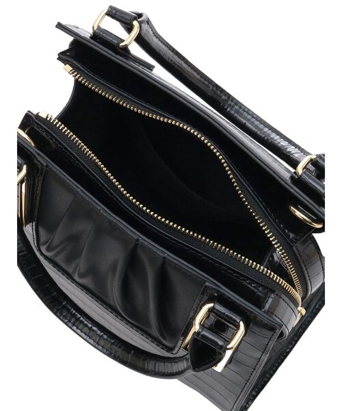 RESEXXY（リゼクシー）の「クロコライクスクエアバッグ（ハンドバッグ・レディース・ブラック/ベージュ/アイボリー・FREE）」の6枚目の写真