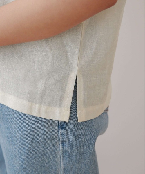 Isn't She?（イズントシー）の「パフスリーブブラウス（シャツ/ブラウス・レディース・アイボリー/ライトブルー・FREE）」の9枚目の写真