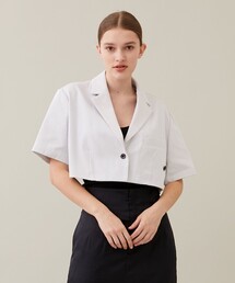 【rito structure/リトストラクチャー】リサイクルコットンクロップドジャケット
