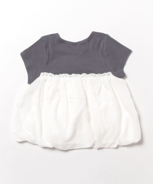 petit main（プティマイン）の「【リンク】バルーンドッキングT★（Tシャツ/カットソー・キッズ・チャコール/オフホワイト・80ｃｍ/100cm/90cm/110cm/130cm/120cm）」の3枚目の写真