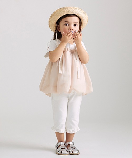 petit main（プティマイン）の「【リンク】バルーンドッキングT★（Tシャツ/カットソー・キッズ・チャコール/オフホワイト・80ｃｍ/100cm/90cm/110cm/130cm/120cm）」の5枚目の写真