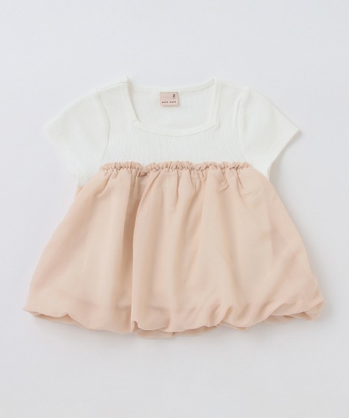 petit main（プティマイン）の「【リンク】バルーンドッキングT★（Tシャツ/カットソー・キッズ・チャコール/オフホワイト・80ｃｍ/100cm/90cm/110cm/130cm/120cm）」の6枚目の写真