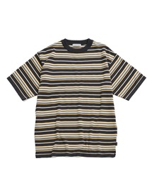 BORDER KNIT S/S TEE