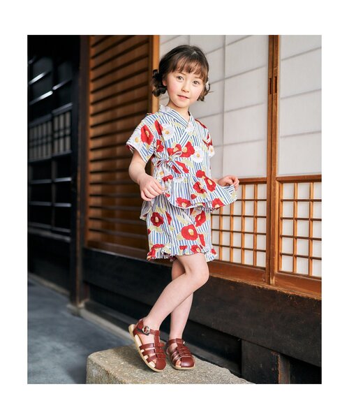 apres les cours(アプレレクール)の「リボングルカサンダル(サンダル・キッズ・ブラウン/アイボリー・18/14/17/19/16/15 )」の4枚目の写真