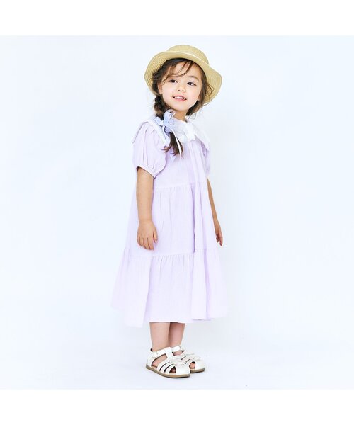 apres les cours(アプレレクール)の「リボングルカサンダル(サンダル・キッズ・ブラウン/アイボリー・18/14/17/19/16/15 )」の7枚目の写真