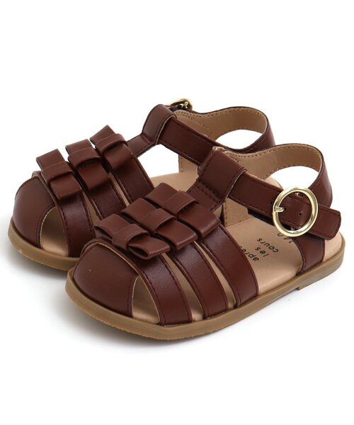 apres les cours(アプレレクール)の「リボングルカサンダル(サンダル・キッズ・ブラウン/アイボリー・18/14/17/19/16/15 )」の12枚目の写真