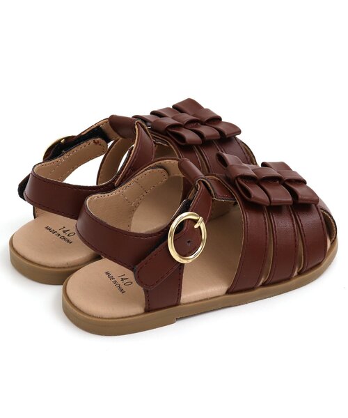 apres les cours(アプレレクール)の「リボングルカサンダル(サンダル・キッズ・ブラウン/アイボリー・18/14/17/19/16/15 )」の14枚目の写真