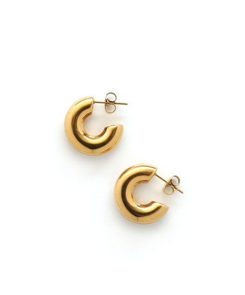 colleca la（コレカラ）の「[stainless]ステンレス・プランプフープピアス〈金属アレルギー対応〉（ピアス（両耳用）・レディース・ゴールド/ピンクゴールド/シルバー・ﾌﾘ-）」の10枚目の写真
