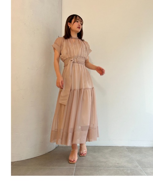 SNIDEL（スナイデル）の「シアーボリュームワンピース（ワンピース