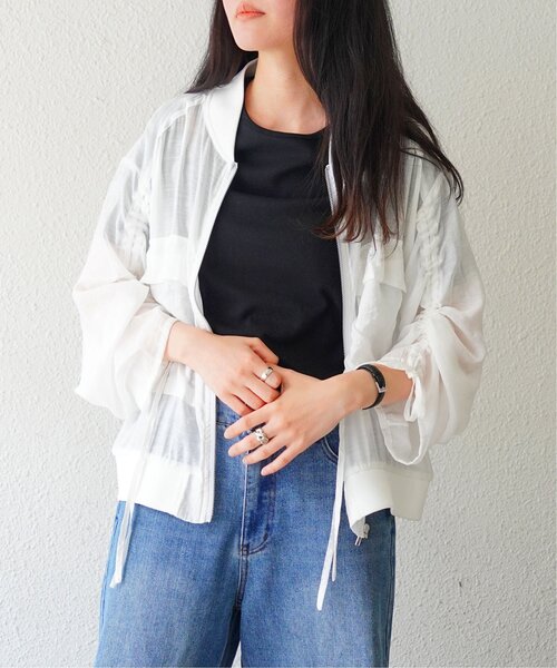 VENCEEXCHANGE（ヴァンスエクスチェンジ）の「袖ドロストシアーMA-1（MA-1・レディース・オフホワイト/ブラック・FREE）」の7枚目の写真
