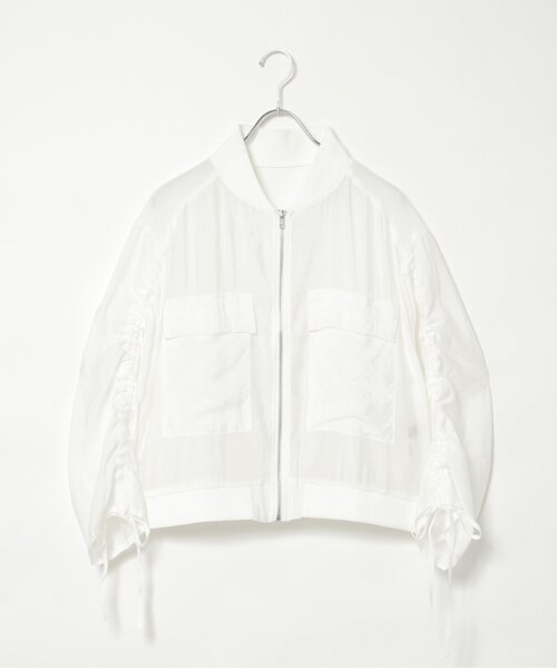 VENCEEXCHANGE（ヴァンスエクスチェンジ）の「袖ドロストシアーMA-1（MA-1・レディース・オフホワイト/ブラック・FREE）」の17枚目の写真