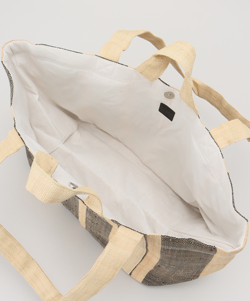 FRAMeWORK（フレームワーク）の「【MAISON N.H PARIS/メゾン エヌ アッシュ パリ】Raffia Shopping バッグ（クラッチバッグ・レディース・ブラックミックス・FREE）」の13枚目の写真