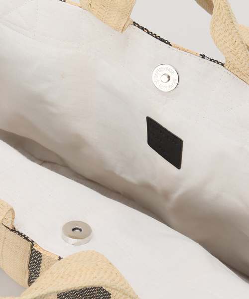 FRAMeWORK（フレームワーク）の「【MAISON N.H PARIS/メゾン エヌ アッシュ パリ】Raffia Shopping バッグ（クラッチバッグ・レディース・ブラックミックス・FREE）」の15枚目の写真