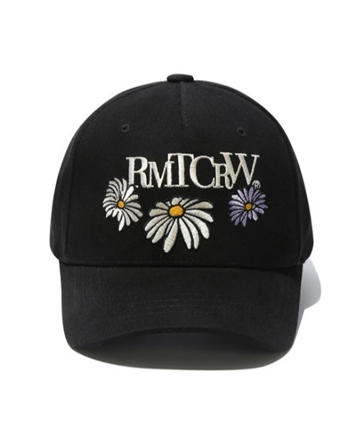 ROMANTIC CROWN（ロマンティッククラウン）の「A'GEM/9 × .kom『ROMANTIC CROWN/ロマンティッククラウン』FLOWER LOGO BALL CAP/フラワーロゴ ボールキャップ（キャップ・レディース・ブラック・FREE）」の2枚目の写真