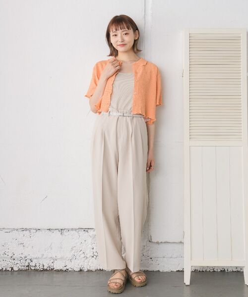 RETRO GIRL（レトロガール）の「ベルト付きタックスラックスPT（その他パンツ・レディース・ナチュラル/オレンジ/グリーン/ブラック・FREE）」の10枚目の写真