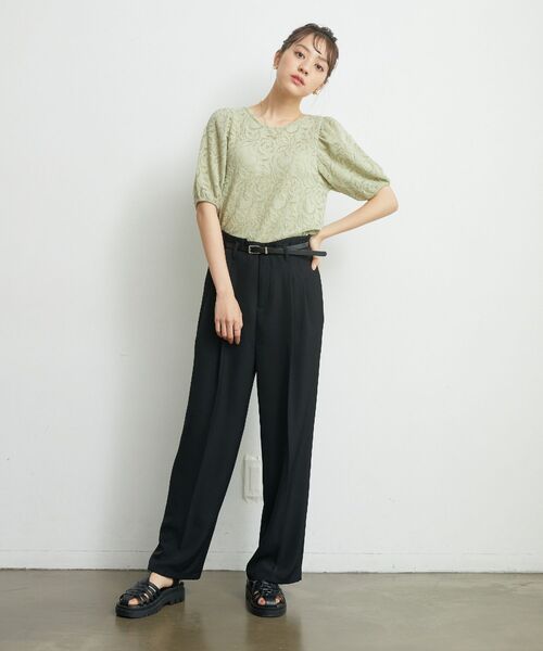 RETRO GIRL（レトロガール）の「ベルト付きタックスラックスPT（その他パンツ・レディース・ナチュラル/オレンジ/グリーン/ブラック・FREE）」の14枚目の写真