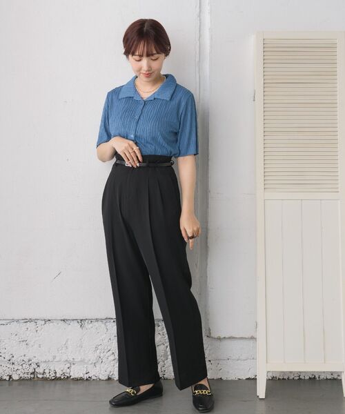 RETRO GIRL（レトロガール）の「ベルト付きタックスラックスPT（その他パンツ・レディース・ナチュラル/オレンジ/グリーン/ブラック・FREE）」の18枚目の写真