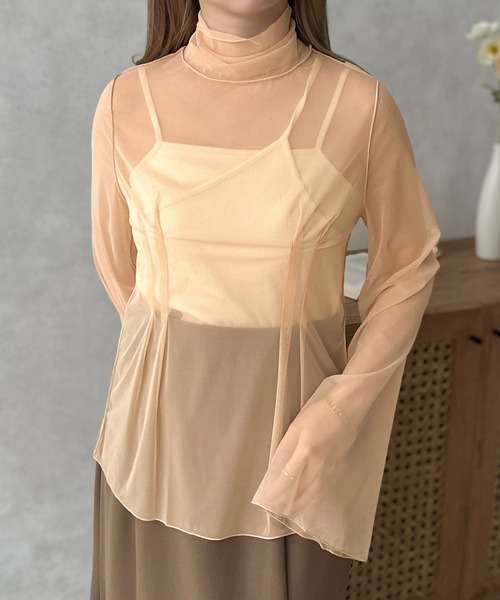 apresjour clair by 和花(アプレジュールクレアバイカズカ)の「【和花コラボアイテム】タックシアータートルネック/メロートップス【ZOZOTOWN限定アイテム】(Tシャツ/カットソー・レディース・ライトブラウン/アイボリー/オレンジ・X-LARGE/フリー)」の21枚目の写真