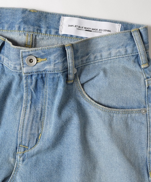 SHIPS JET BLUE（シップスジェットブルー）の「SHIPS JET BLUE (シップス ジェットブルー): クラッシュデニムパンツ■（デニムパンツ・メンズ・ライトインディゴブルー・SMALL/LARGE/MEDIUM）」の2枚目の写真