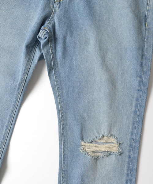 SHIPS JET BLUE（シップスジェットブルー）の「SHIPS JET BLUE (シップス ジェットブルー): クラッシュデニムパンツ■（デニムパンツ・メンズ・ライトインディゴブルー・SMALL/LARGE/MEDIUM）」の5枚目の写真