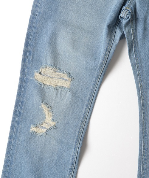 SHIPS JET BLUE（シップスジェットブルー）の「SHIPS JET BLUE (シップス ジェットブルー): クラッシュデニムパンツ■（デニムパンツ・メンズ・ライトインディゴブルー・SMALL/LARGE/MEDIUM）」の6枚目の写真