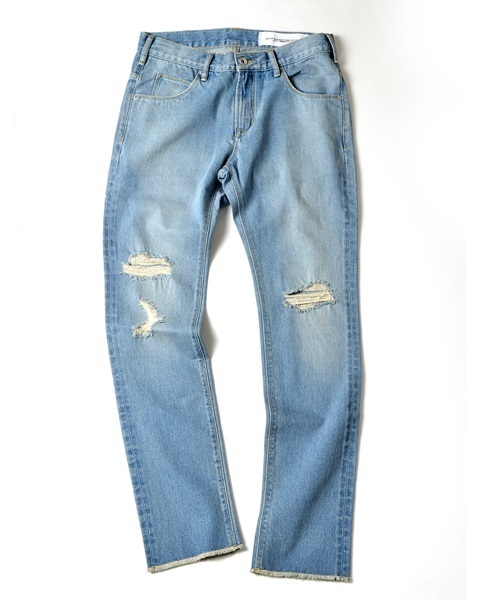 SHIPS JET BLUE（シップスジェットブルー）の「SHIPS JET BLUE (シップス ジェットブルー): クラッシュデニムパンツ■（デニムパンツ・メンズ・ライトインディゴブルー・SMALL/LARGE/MEDIUM）」の11枚目の写真