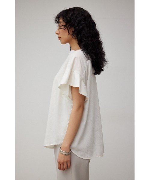 AZUL by moussy（アズールバイマウジー）の「RUFFLE SLEEVE SKIPPER BLOUSE/ラッフルスリーブスキッパーブラウス（シャツ/ブラウス・レディース・オフホワイト/ブルー/ブラック・SMALL/MEDIUM）」の10枚目の写真