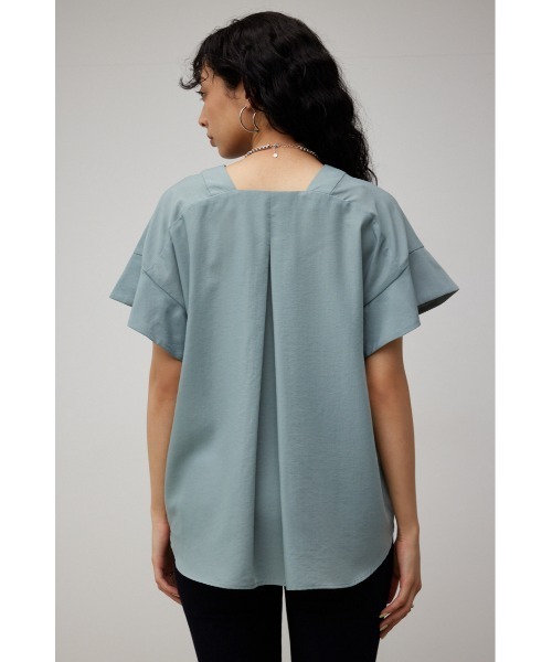 AZUL by moussy（アズールバイマウジー）の「RUFFLE SLEEVE SKIPPER BLOUSE/ラッフルスリーブスキッパーブラウス（シャツ/ブラウス・レディース・オフホワイト/ブルー/ブラック・SMALL/MEDIUM）」の16枚目の写真