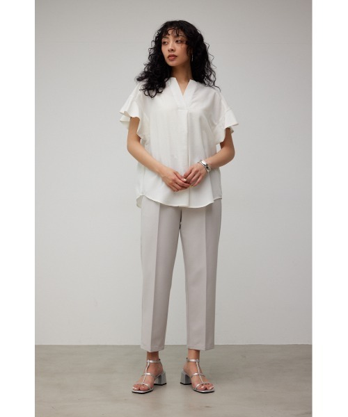 AZUL by moussy（アズールバイマウジー）の「RUFFLE SLEEVE SKIPPER BLOUSE/ラッフルスリーブスキッパーブラウス（シャツ/ブラウス・レディース・オフホワイト/ブルー/ブラック・SMALL/MEDIUM）」の14枚目の写真