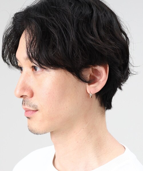 TAKEO KIKUCHI（タケオキクチ）の「【SILVER925】 ミニマルピアス　S（ピアス（両耳用）・メンズ・ピンクゴールド/シルバー・00）」の3枚目の写真