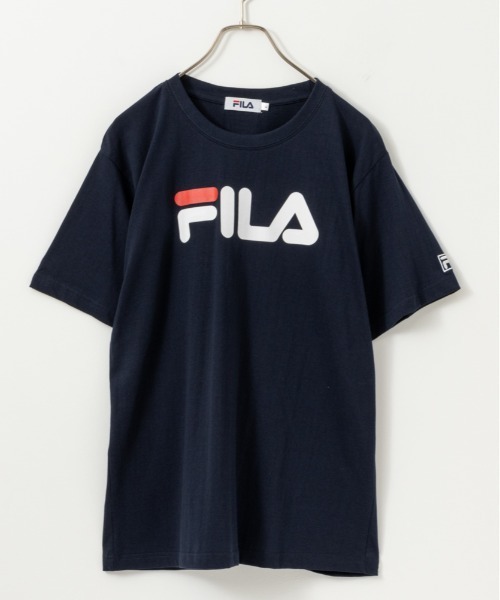 FILA（フィラ）の「FILA フィラ ビッグロゴプリントTシャツ（Tシャツ/カットソー・メンズ・ホワイト/グレー/ネイビー/ブラック・M/XL/L）」の4枚目の写真