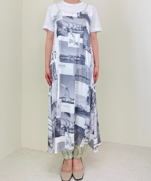 TEVALT（ヴァレット）の「風景プリントキャミワンピース（ワンピース・レディース・その他/グレー・38）」の7枚目の写真