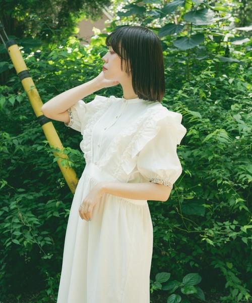 kutir（クティール）の「【クティールとレトロ】フリルつけ襟2wayブラウス（シャツ/ブラウス・レディース・ホワイト系その他/ベージュ/ネイビー/オフホワイト・FREE）」の18枚目の写真