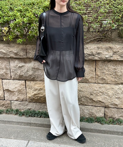 select MOCA（セレクトモカ）の「2way楊柳ボリュームスリーブブラウス（シャツ/ブラウス・レディース・グレイッシュベージュ/アイボリー/ブラック/ブラウン・FREE）」の17枚目の写真