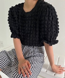 パフボリュームぽこぽこトップス