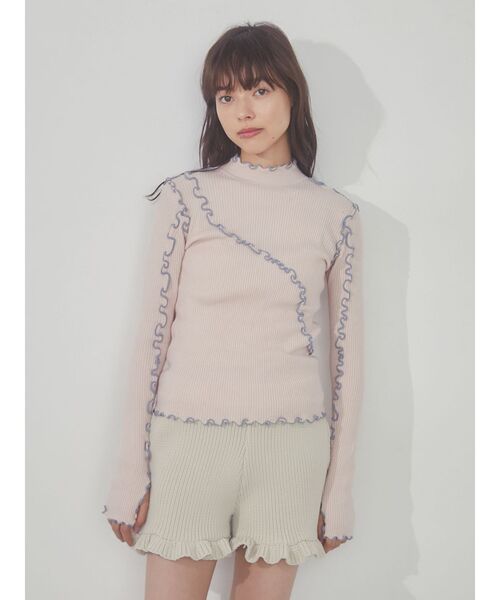 merry jenny（メリージェニー）の「メロウリブニット（ニット/セーター・レディース・ライトグレー/ピンク/イエロー・FREE）」の11枚目の写真