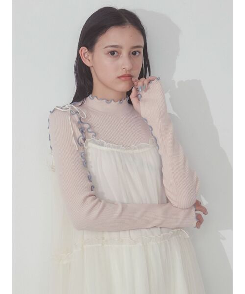 merry jenny（メリージェニー）の「メロウリブニット（ニット/セーター・レディース・ライトグレー/ピンク/イエロー・FREE）」の17枚目の写真