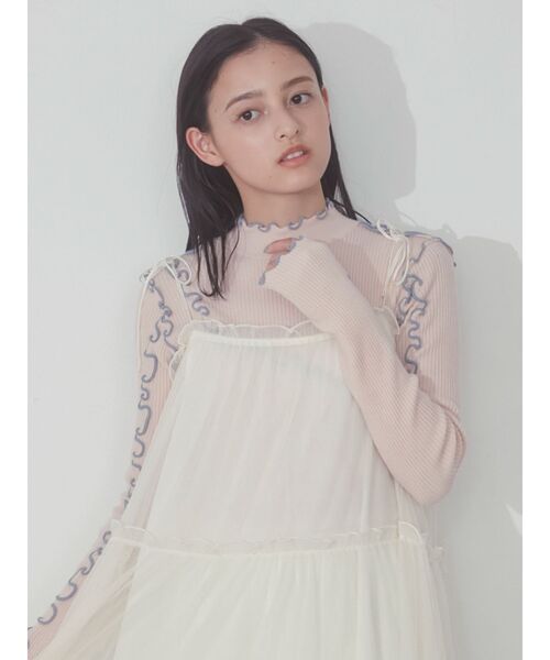 merry jenny（メリージェニー）の「メロウリブニット（ニット/セーター・レディース・ライトグレー/ピンク/イエロー・FREE）」の18枚目の写真