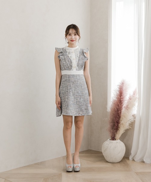 FUNALIVE（ファンアライブ）の「ハイネックツイードAラインミニ